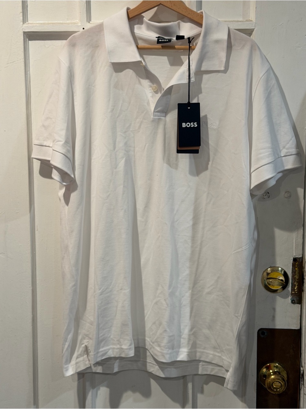 BOSS Men's White Polo Shirt